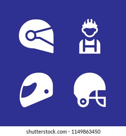 motorcycle icon. 4 motorcycle set with helmet vector icons for web and mobile app
