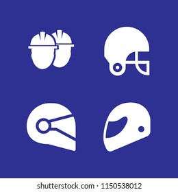 motorcycle icon. 4 motorcycle set with helmet vector icons for web and mobile app