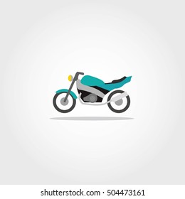 Motorcycle Icon with color Vector illustration.