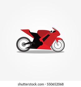 Motorcycle Icon with color Vector illustration.