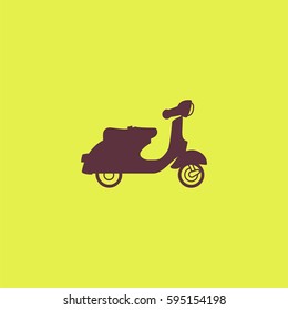 Motorcycle icon. Delivery bike vector