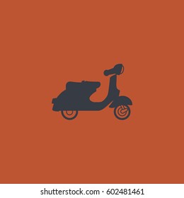 Motorcycle icon. Delivery bike vector