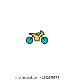 Motorcycle icon design. Transportation icon vector illustration