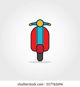 Motorcycle icon design vector. retro icon style