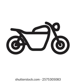 Motorcycle icon. Editable line icon. Vector illustration