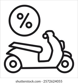 Motorcycle Icon Element For Design