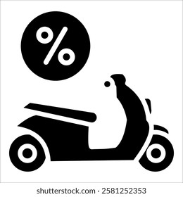 Motorcycle Icon Element For Design