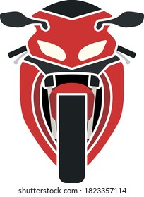 Icono de motocicleta. Diseño de color plano. Ilustración vectorial.