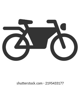 Motorcycle icon. Flat style vector illustration isolated on white background