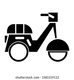 motorcycle icon glyph vector design