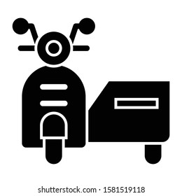 motorcycle icon glyph vector design