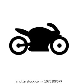 motorcycle icon isolated on white background. Flat motorcyle logo for business, marketing, internet concept. Trendy modern vector symbol for web site design or mobile app.