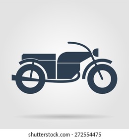 Motorcycle Icon, Isolated Vector Eps 10 Illustration