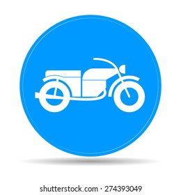 motorcycle icon, isolated vector eps 10 illustration