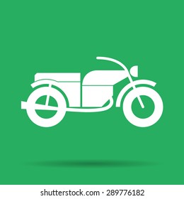 motorcycle icon, isolated vector eps 10 illustration
