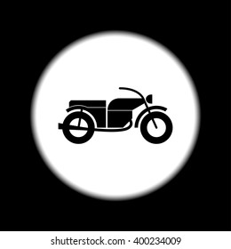 motorcycle icon, isolated vector eps 10 illustration