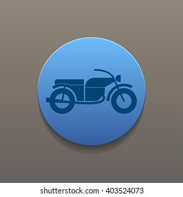 motorcycle icon, isolated vector eps 10 illustration