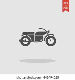 motorcycle icon, isolated vector eps 10 illustration