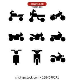motorcycle icon or logo isolated sign symbol vector illustration - Collection of high quality black style vector icons
