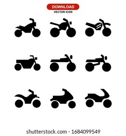 motorcycle icon or logo isolated sign symbol vector illustration - Collection of high quality black style vector icons

