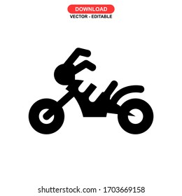 motorcycle icon or logo isolated sign symbol vector illustration - high quality black style vector icons

