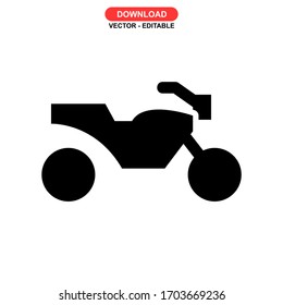 motorcycle icon or logo isolated sign symbol vector illustration - high quality black style vector icons
