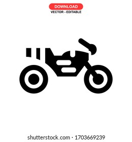 motorcycle icon or logo isolated sign symbol vector illustration - high quality black style vector icons
