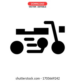 motorcycle icon or logo isolated sign symbol vector illustration - high quality black style vector icons
