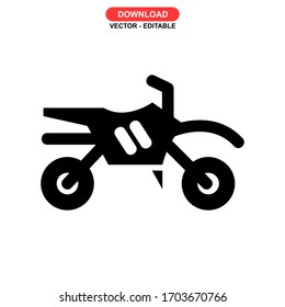 motorcycle icon or logo isolated sign symbol vector illustration - high quality black style vector icons

