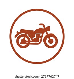 Motorrad-Symbol Logo, Siegel, Vektor auf weißem Hintergrund
Vektorstempelsymbol