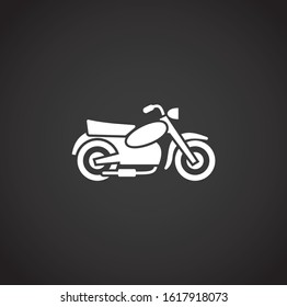 Motorcycle icon on background for graphic and web design. Creative illustration concept symbol for web or mobile app.