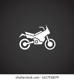 Motorcycle icon on background for graphic and web design. Creative illustration concept symbol for web or mobile app.