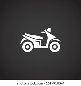 Motorcycle icon on background for graphic and web design. Creative illustration concept symbol for web or mobile app.