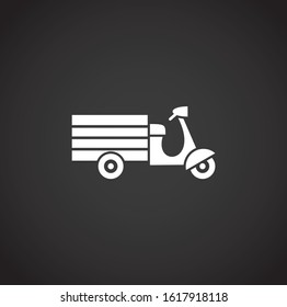 Motorcycle icon on background for graphic and web design. Creative illustration concept symbol for web or mobile app.