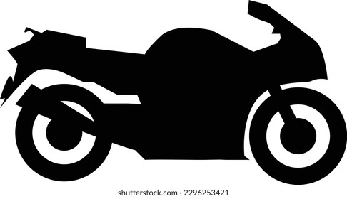 Icono de motocicleta sobre fondo blanco. Señal de bicicleta. Símbolo de transporte. estilo plano.