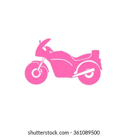motorcycle icon on white background for web or application vector illustration 