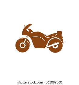 motorcycle icon on white background for web or application vector illustration 