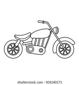 Motorcycle icon. Outline illustration of motorcycle vector icon for web design