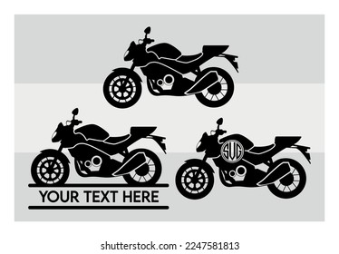 Motorrad, Motorradsymbol, Rennrad, Motorräder, Motorradvektor, Motorrad, Motorrad, Silhouette, Monogramm, Bike, Clipart, EPS, Silhouette, Vektorsymbol