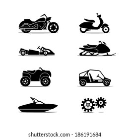 Motorcycle Icon Set