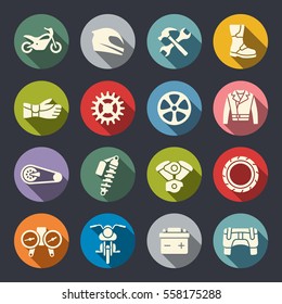 Motorcycle icon set