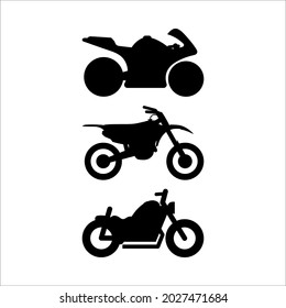 Ilustración de diseño de conjunto de iconos de motocicleta
