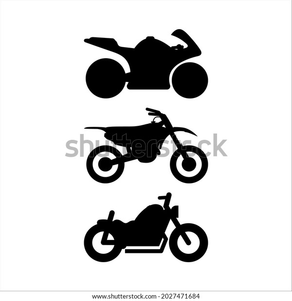 Motorcycle icon set\
design template\
illustration