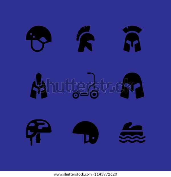 motorcycle icon set with helmet,\
scooter and sea scooter vector icons for web and graphic\
design