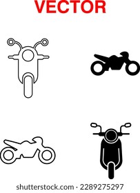 motorcycle icon set vector illustration on white background..eps