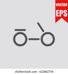 Motorcycle icon sign symbol isolated in flat style.Vector illustration.
