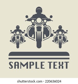 Motorcycle Icon Or Sign, Vector Illustration