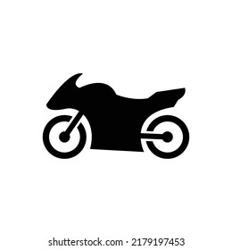 Motorcycle Icon Sign Vector Isolated on White Artboard