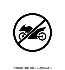Motorcycle Icon Sign Vector Isolated on White Artboard 