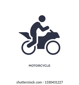 motorcycle icon. Simple element illustration from activities concept. motorcycle editable symbol design on white background. Can be use for web and mobile.